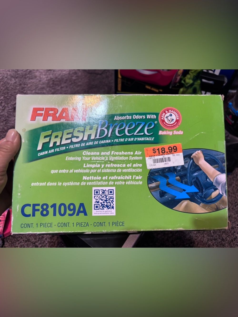 New! FRAM Cabin Air Filter CF9109A